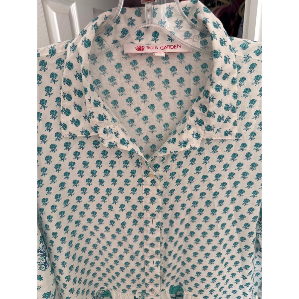 TUKERNUCK RO'S GARDEN SZ M. TURQUOISE DEAUVILLE SHORT DRESS - Picture 9 of 10